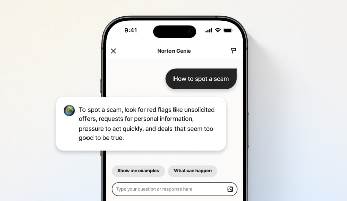 Norton Genie KI-gestützter Assistent – Produktaufnahme von Norton Genie